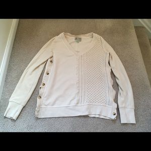 Anthropologie cream sweater size M.
